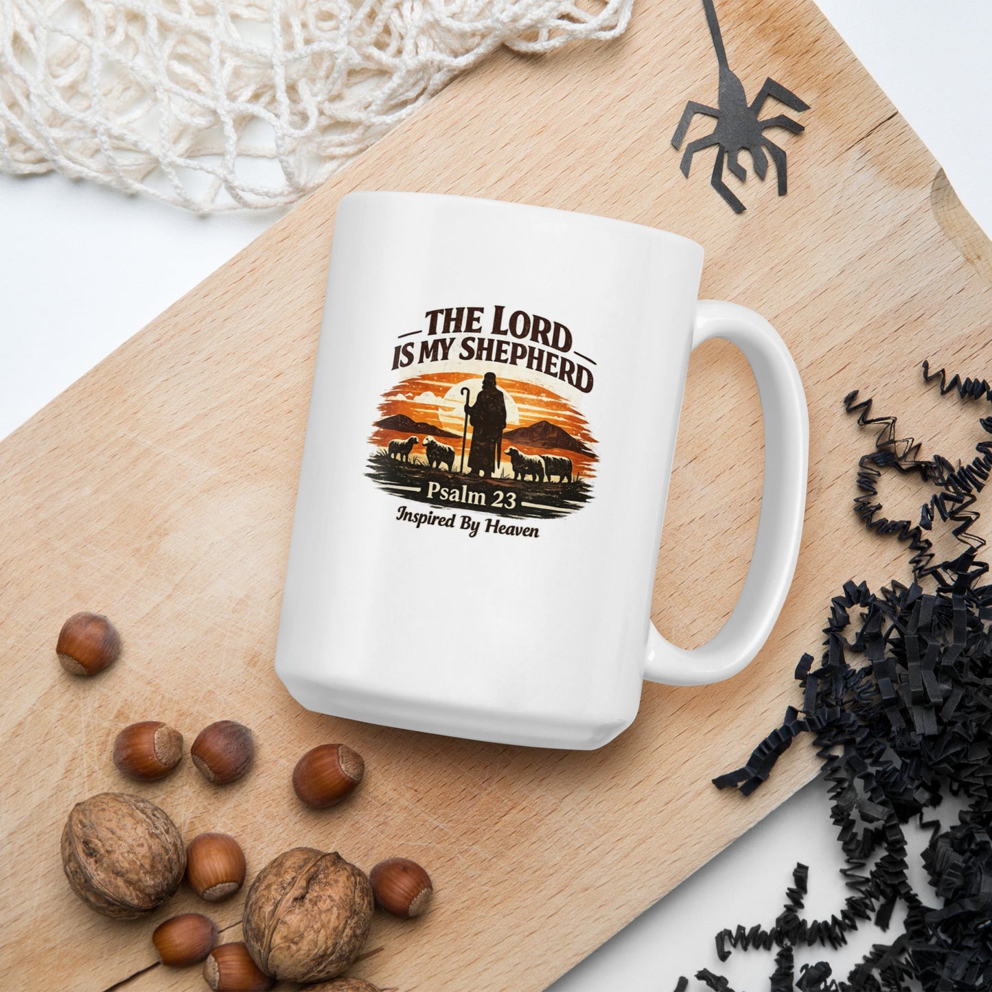 The Lord Is My Shepherd Coffee Mug – Psalm 23 Christian Bible Verse Mug - Inspired By Heaven