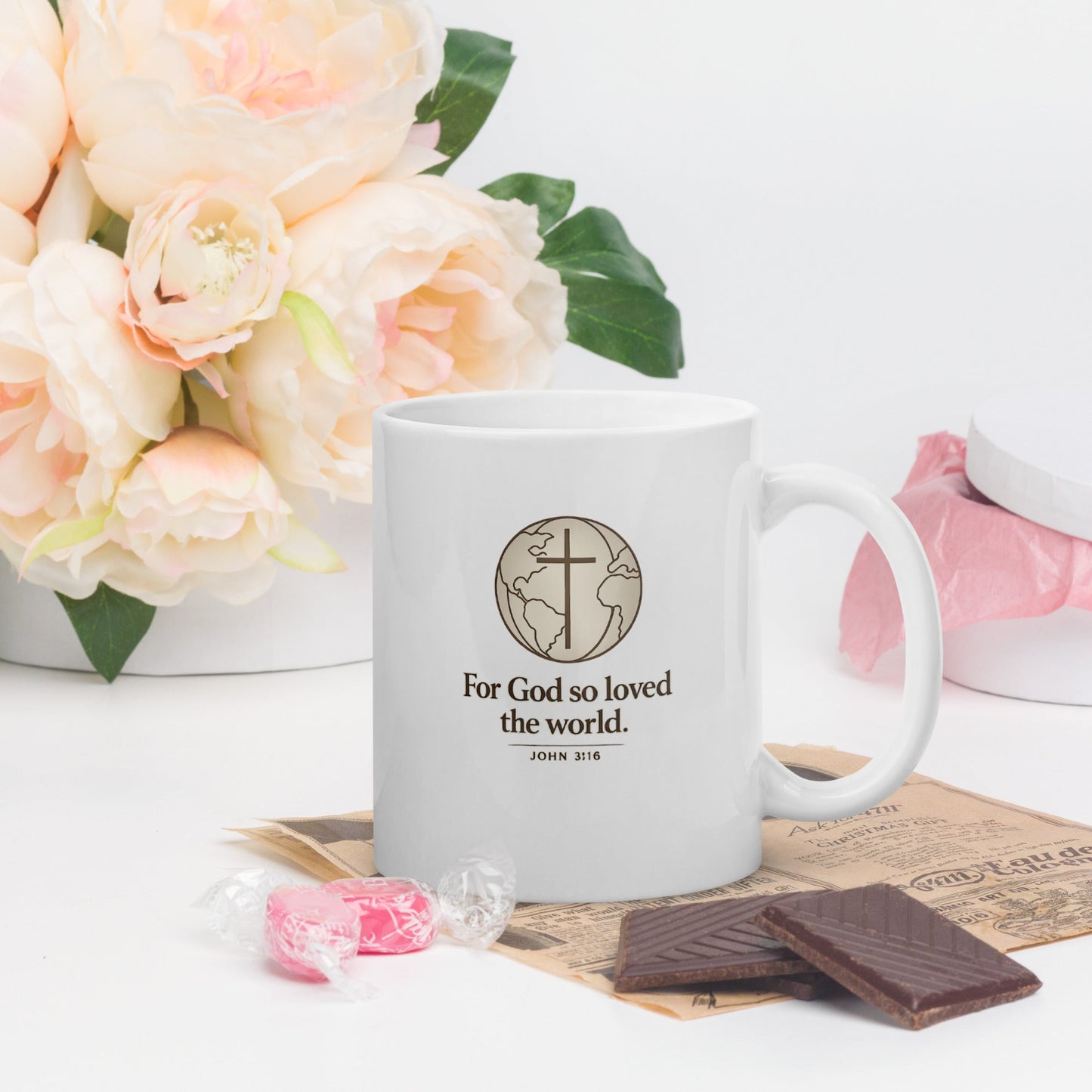 For God So Loved the World – John 3:16 Christian Bible Verse Mug | Faith - Based Gift - Inspired By Heaven