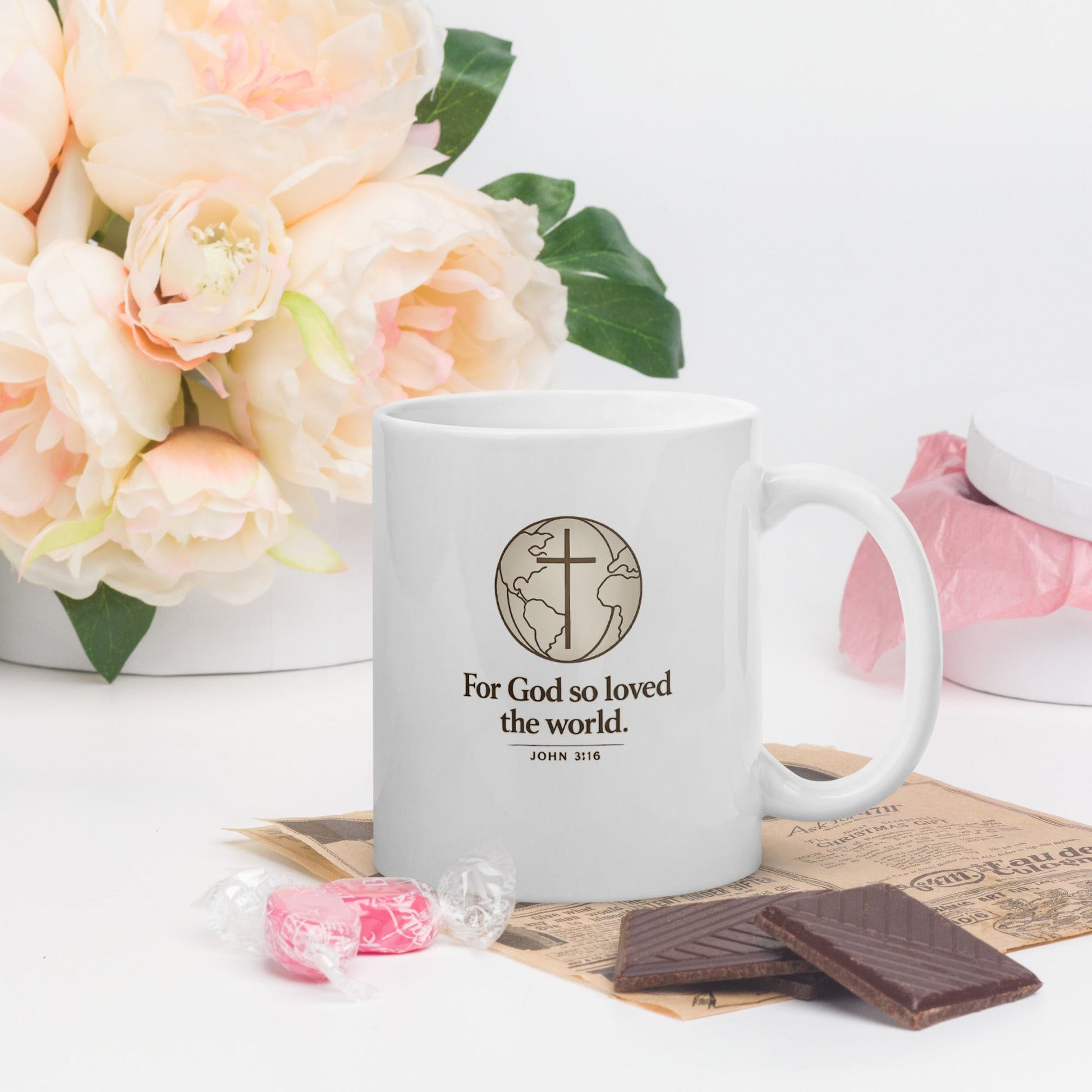 For God So Loved the World – John 3:16 Christian Bible Verse Mug | Faith - Based Gift - Inspired By Heaven