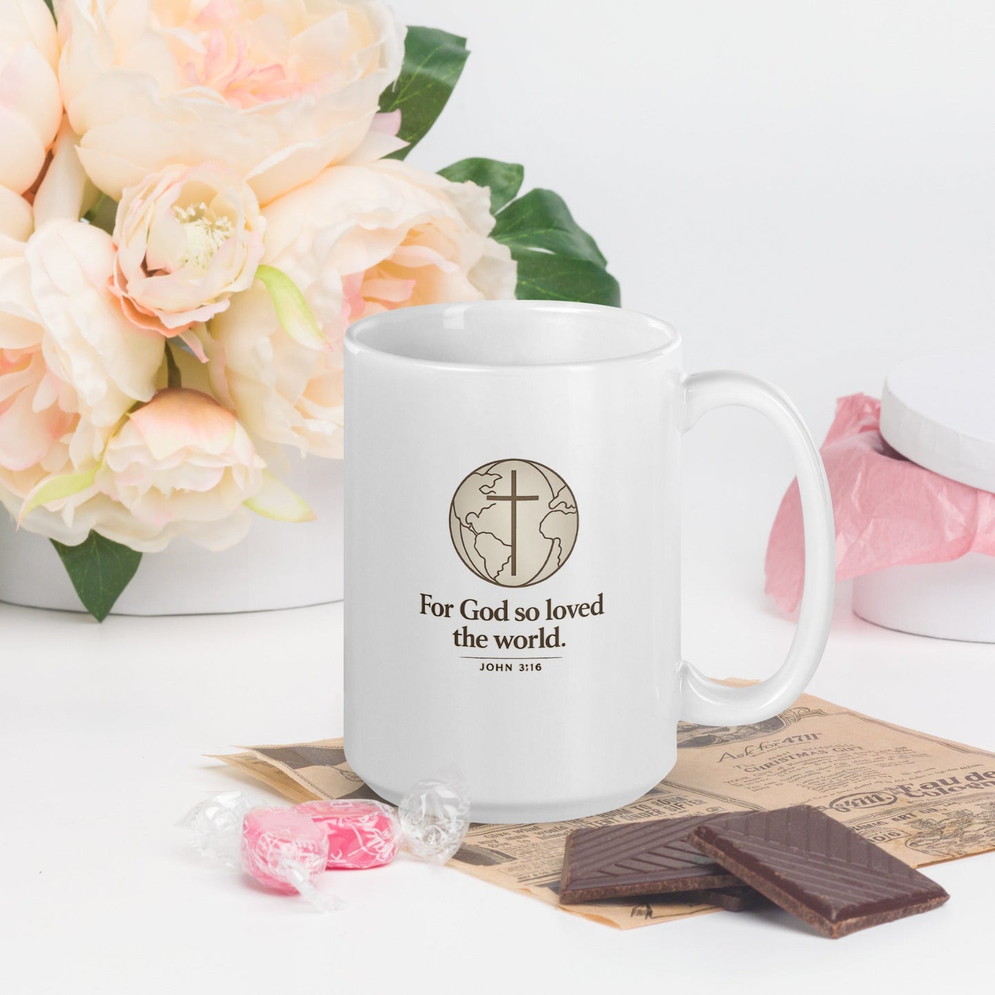 For God So Loved the World – John 3:16 Christian Bible Verse Mug | Faith - Based Gift - Inspired By Heaven