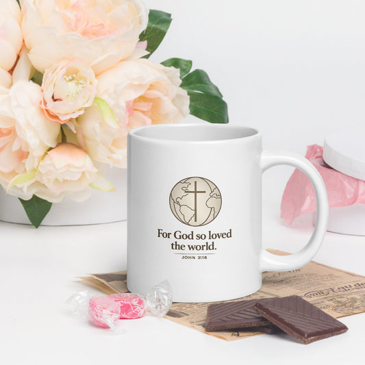 For God So Loved the World – John 3:16 Christian Bible Verse Mug | Faith - Based Gift - Inspired By Heaven