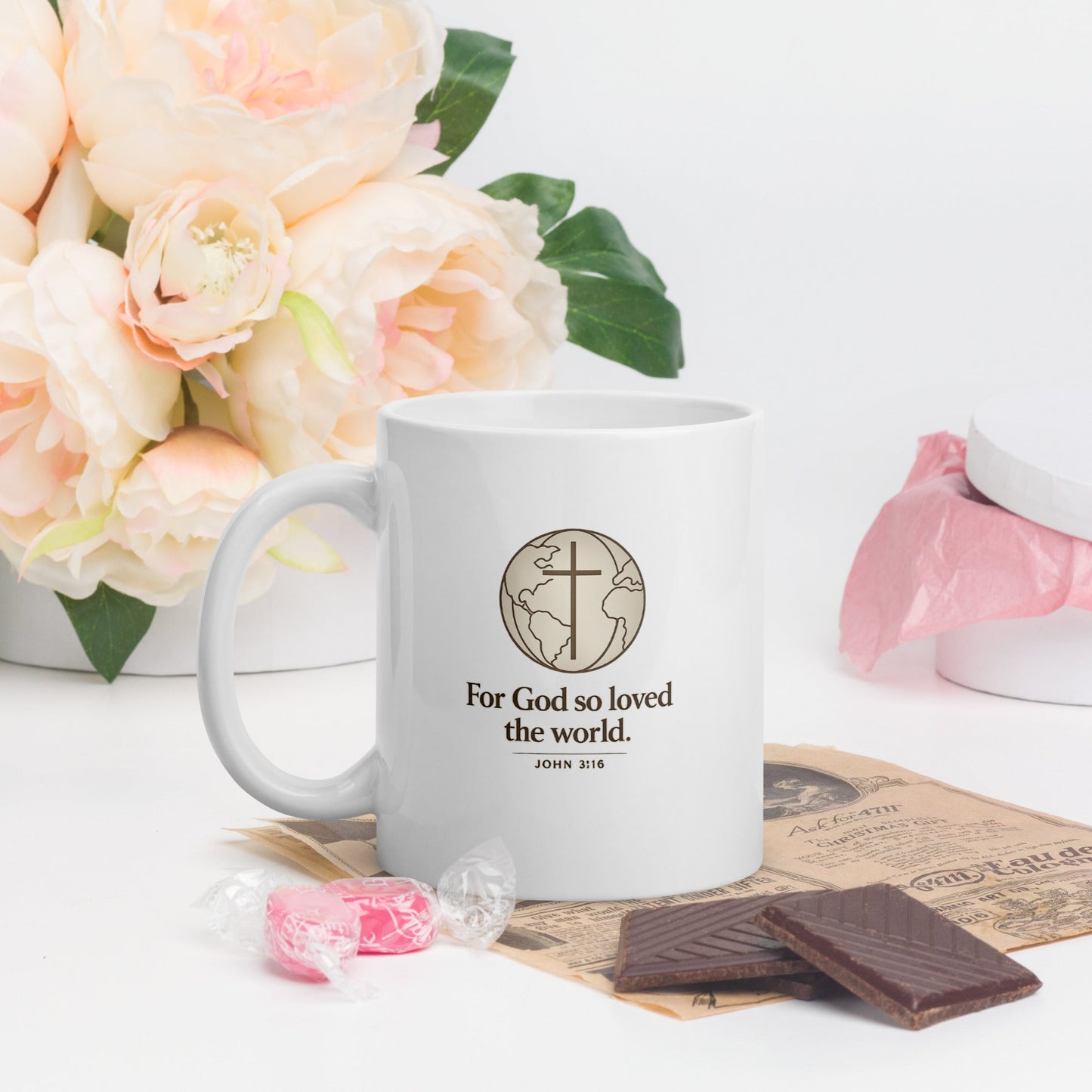 For God So Loved the World – John 3:16 Christian Bible Verse Mug | Faith - Based Gift - Inspired By Heaven