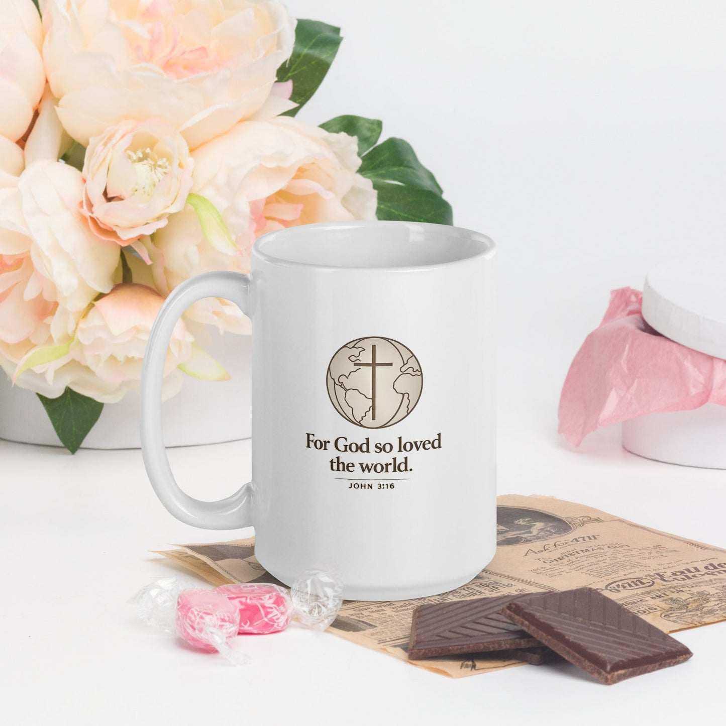 For God So Loved the World – John 3:16 Christian Bible Verse Mug | Faith - Based Gift - Inspired By Heaven