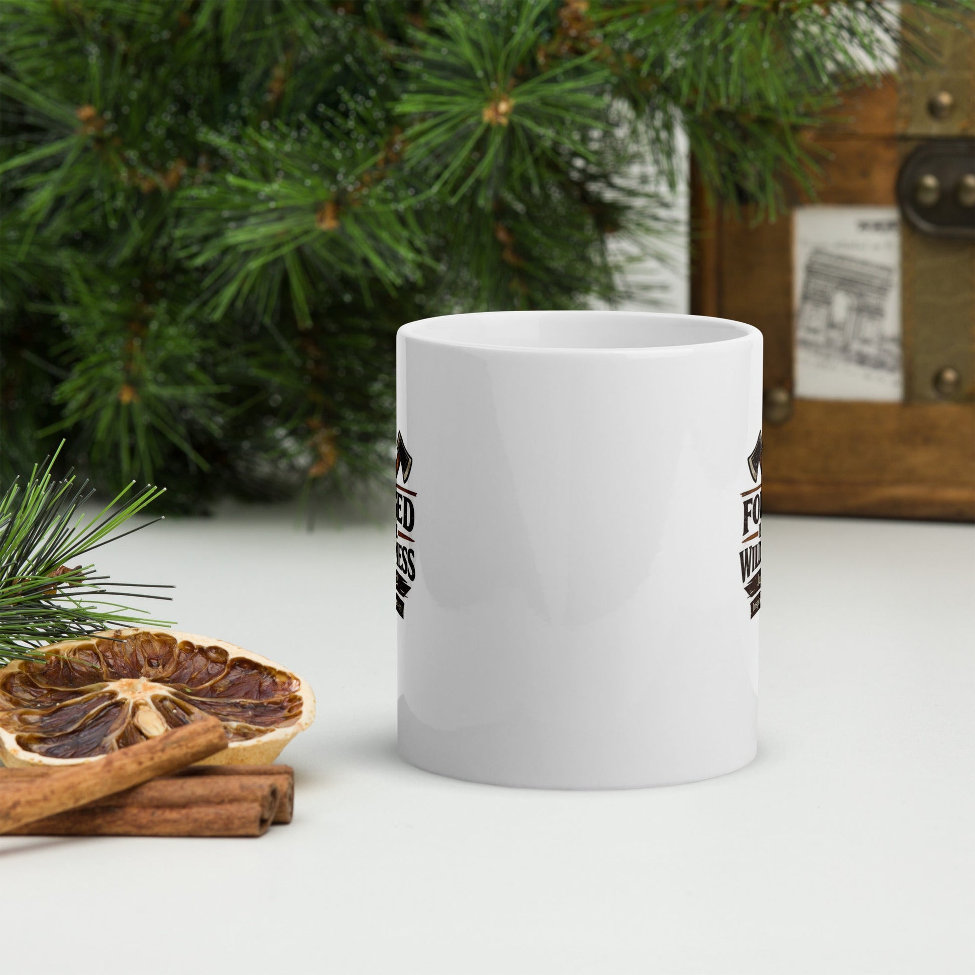 Forged in the Wilderness Christian Coffee Mug – James 1:12 Bible Verse Faith Mug - Inspired By Heaven
