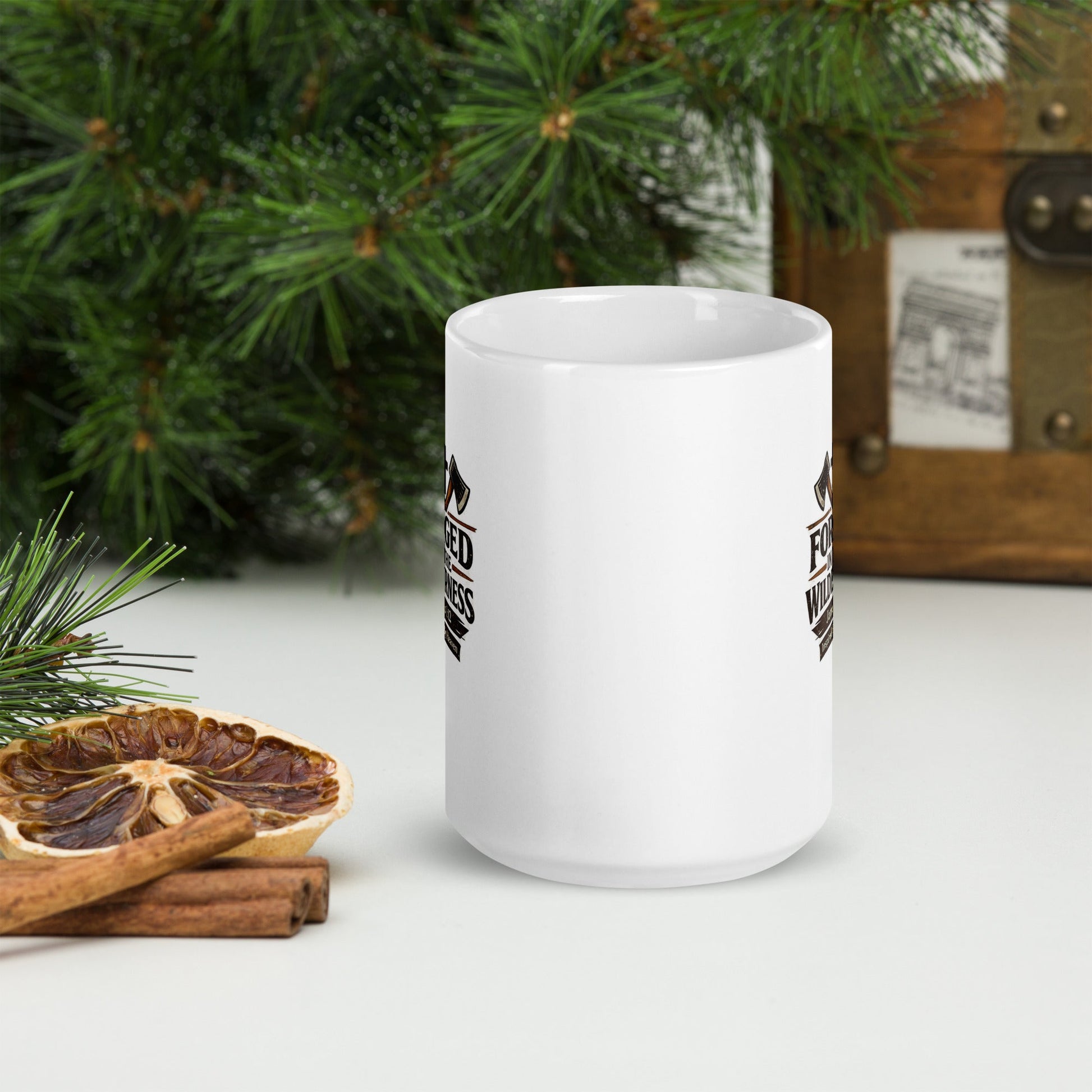 Forged in the Wilderness Christian Coffee Mug – James 1:12 Bible Verse Faith Mug - Inspired By Heaven