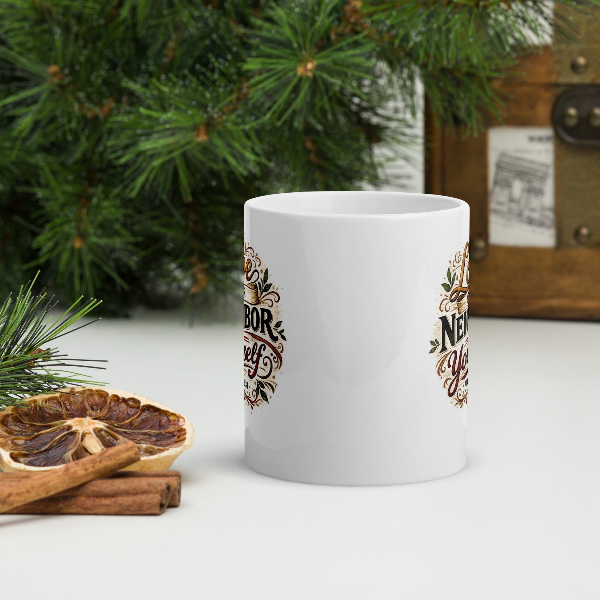 Love Your Neighbor Coffee Mug – Mark 12:31 Christian Scripture Mug | Inspired By Heaven - Inspired By Heaven