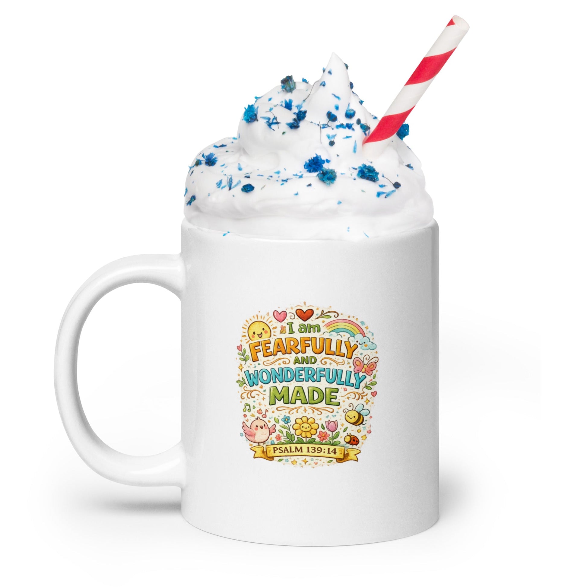 Psalm 139:14 Kids Christian Mug – Fearfully and Wonderfully Made | Inspired By Heaven - Inspired By Heaven