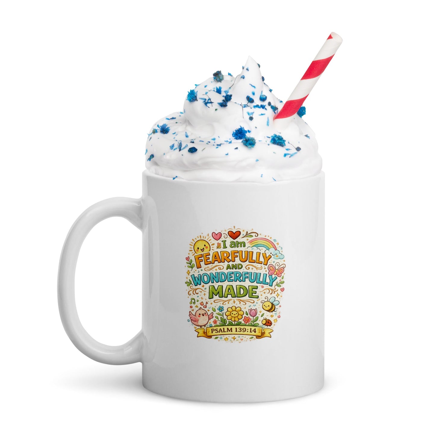 Psalm 139:14 Kids Christian Mug – Fearfully and Wonderfully Made | Inspired By Heaven - Inspired By Heaven