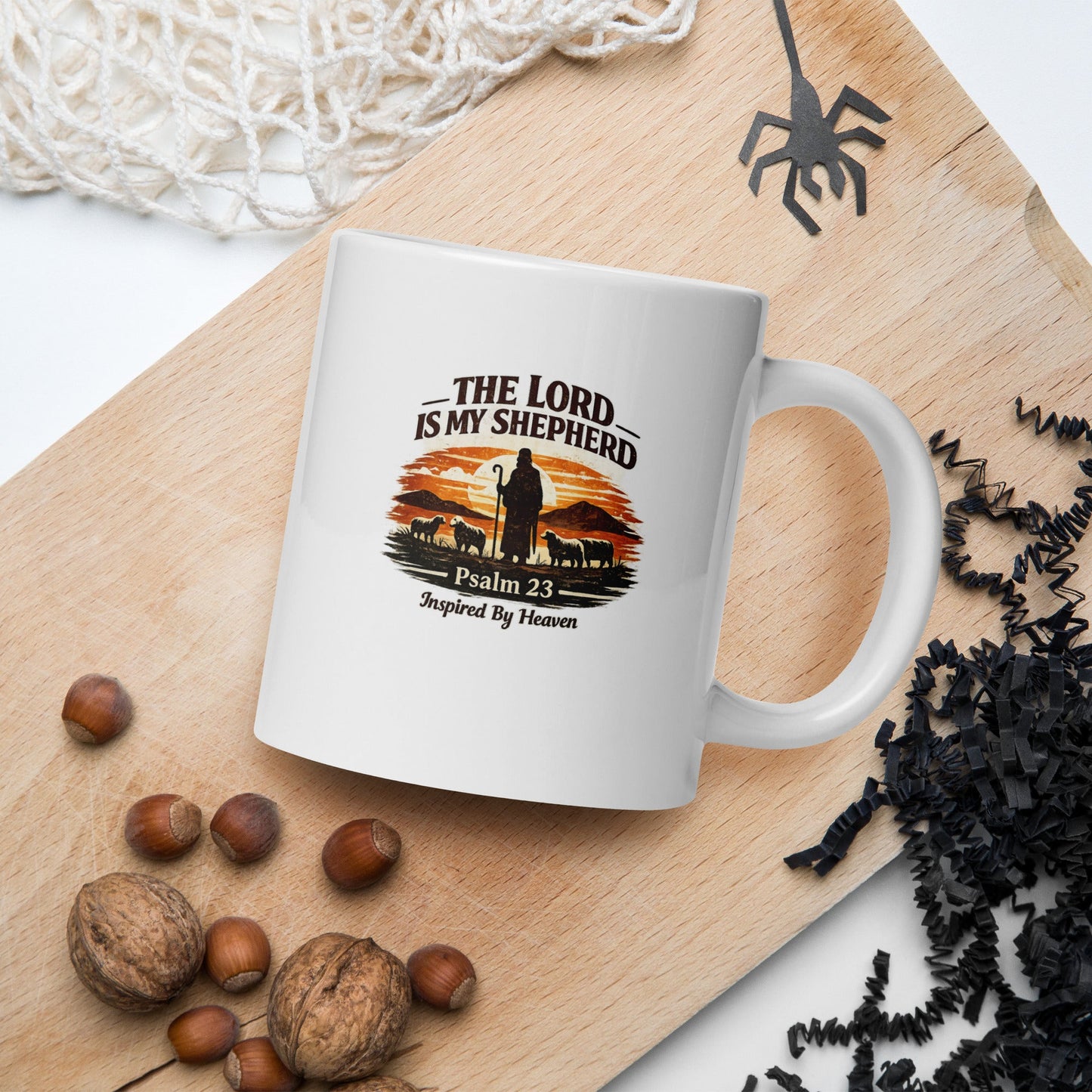 The Lord Is My Shepherd Coffee Mug – Psalm 23 Christian Bible Verse Mug - Inspired By Heaven