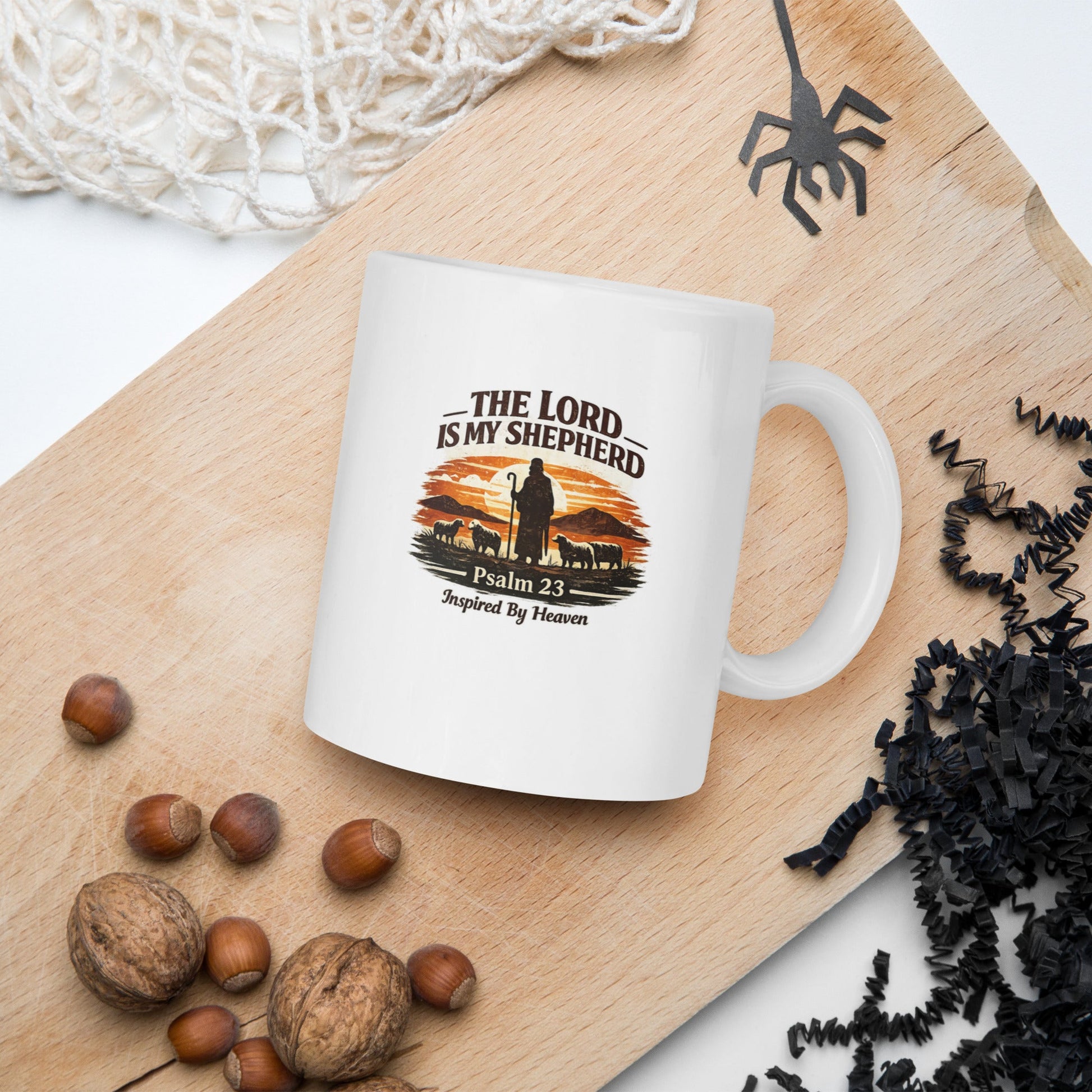 The Lord Is My Shepherd Coffee Mug – Psalm 23 Christian Bible Verse Mug - Inspired By Heaven